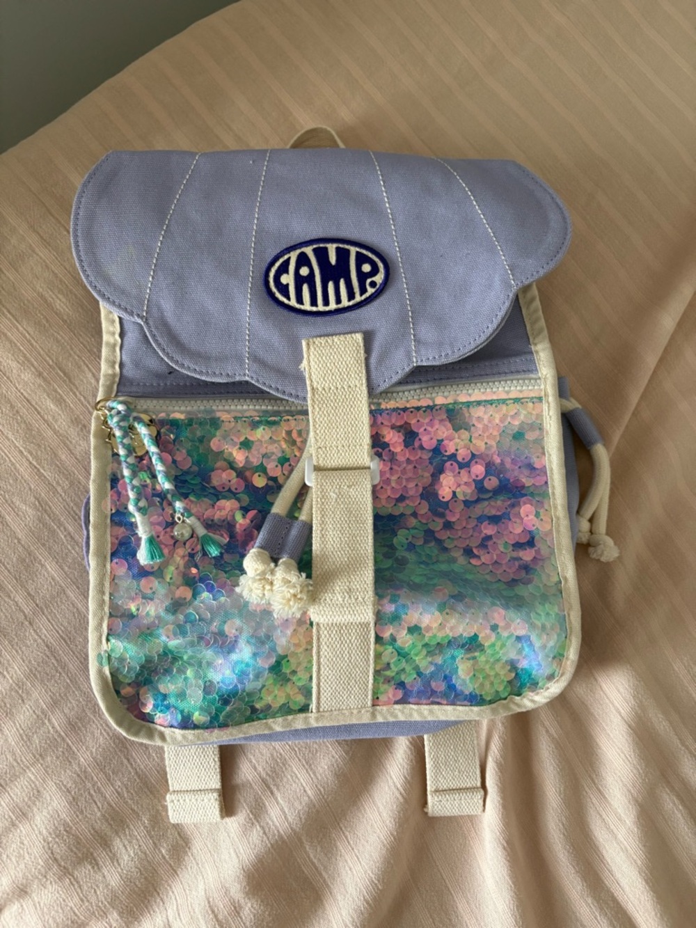 Disney CAMP The Little Mermaid live action backpack with sequin accents